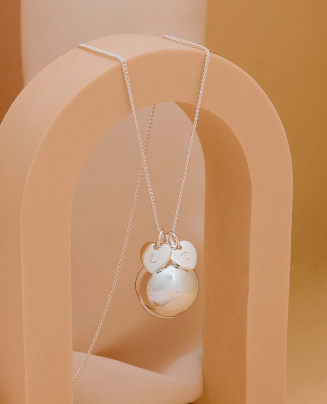 Klangkugel Schwangerschaft Aphrodite versilbert