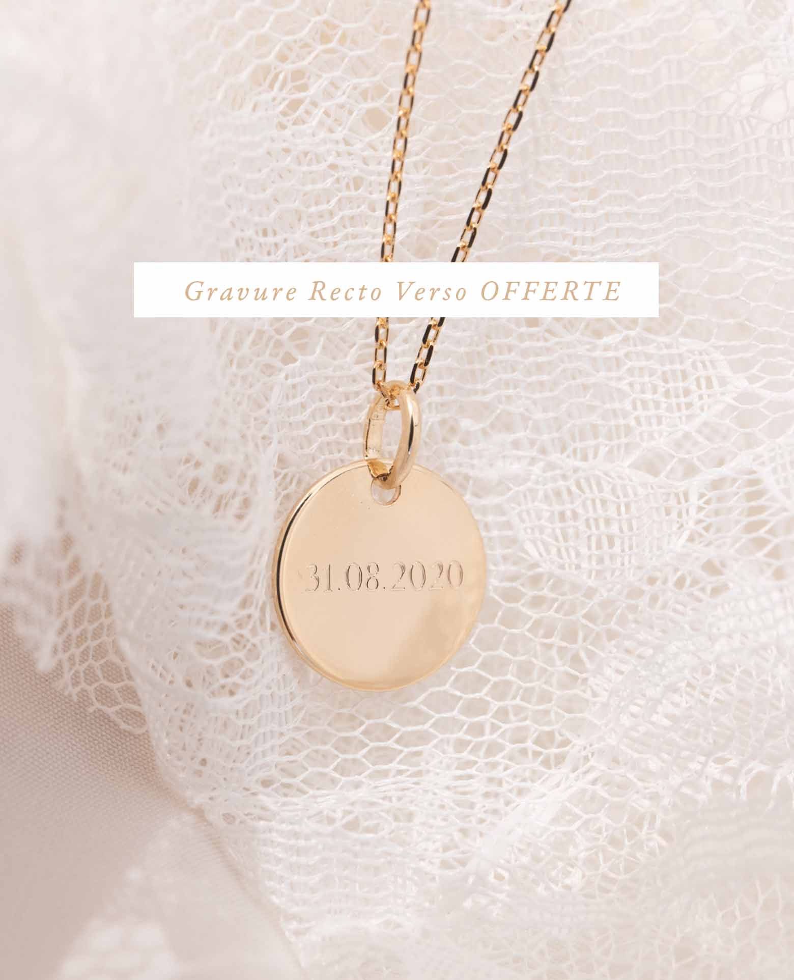 Médaille baptême couronne de fleurs et sa croix