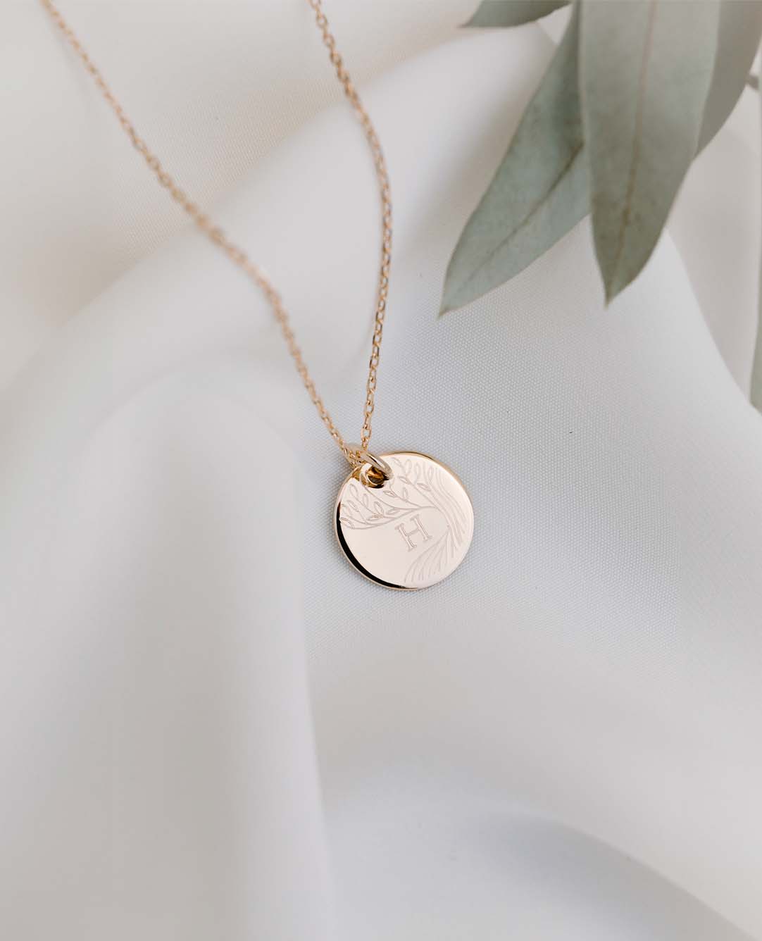 Personalisierte Taufmedaille Lebensbaum