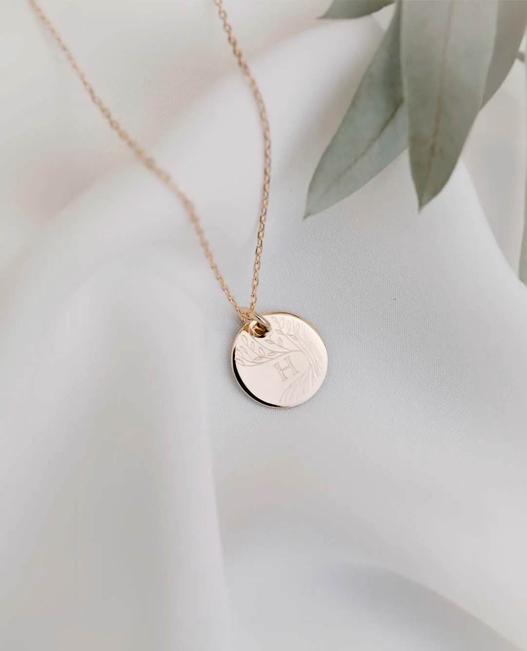 Personalisierte Taufmedaille Lebensbaum