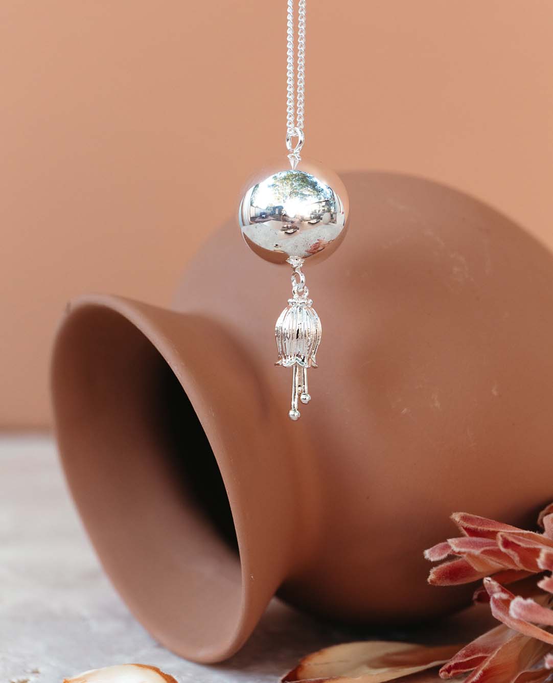 Klangkugel Schwangerschaft Lily-Majalis versilbert