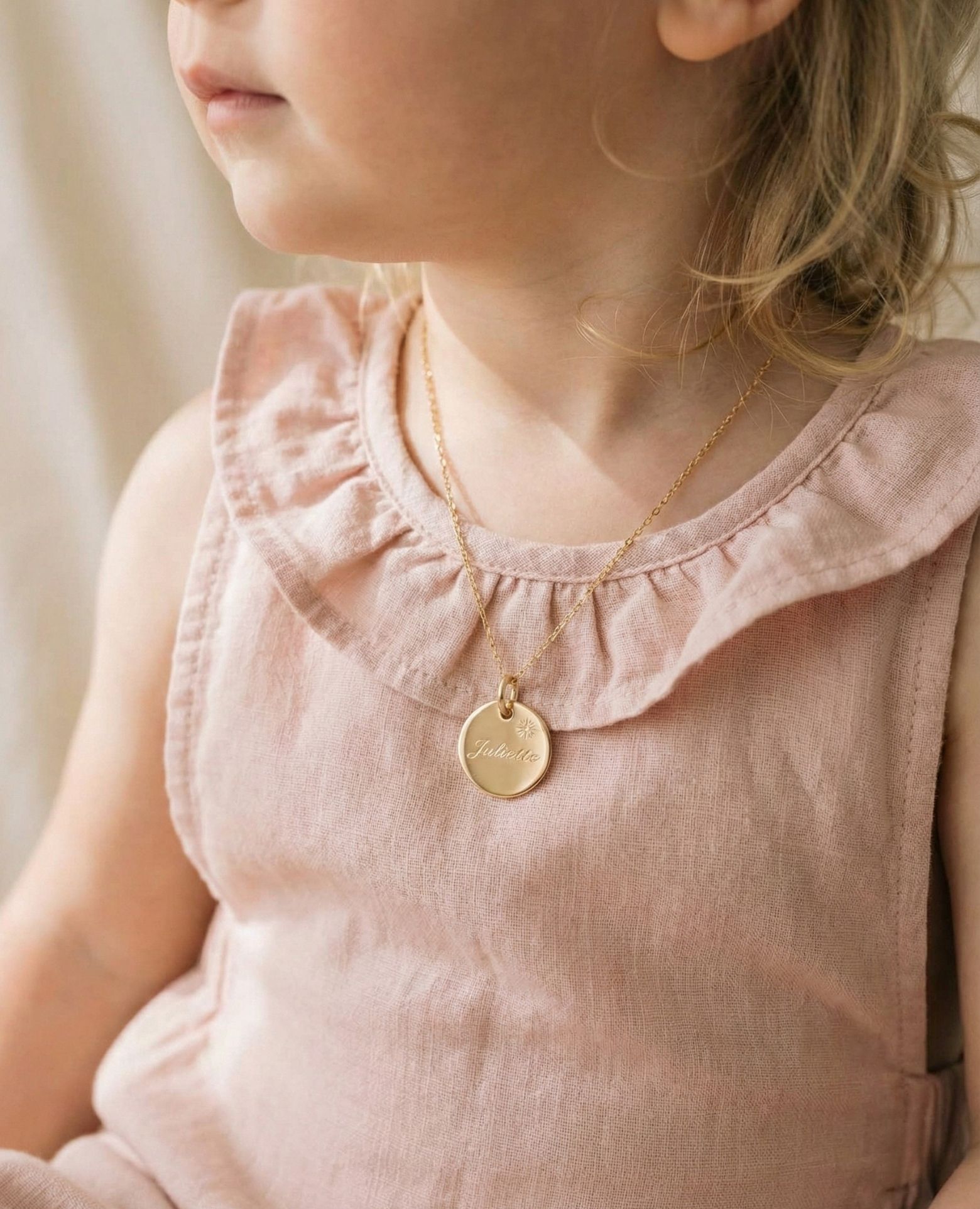 Médaille baptême personnalisée <i>Mon étoile</i>