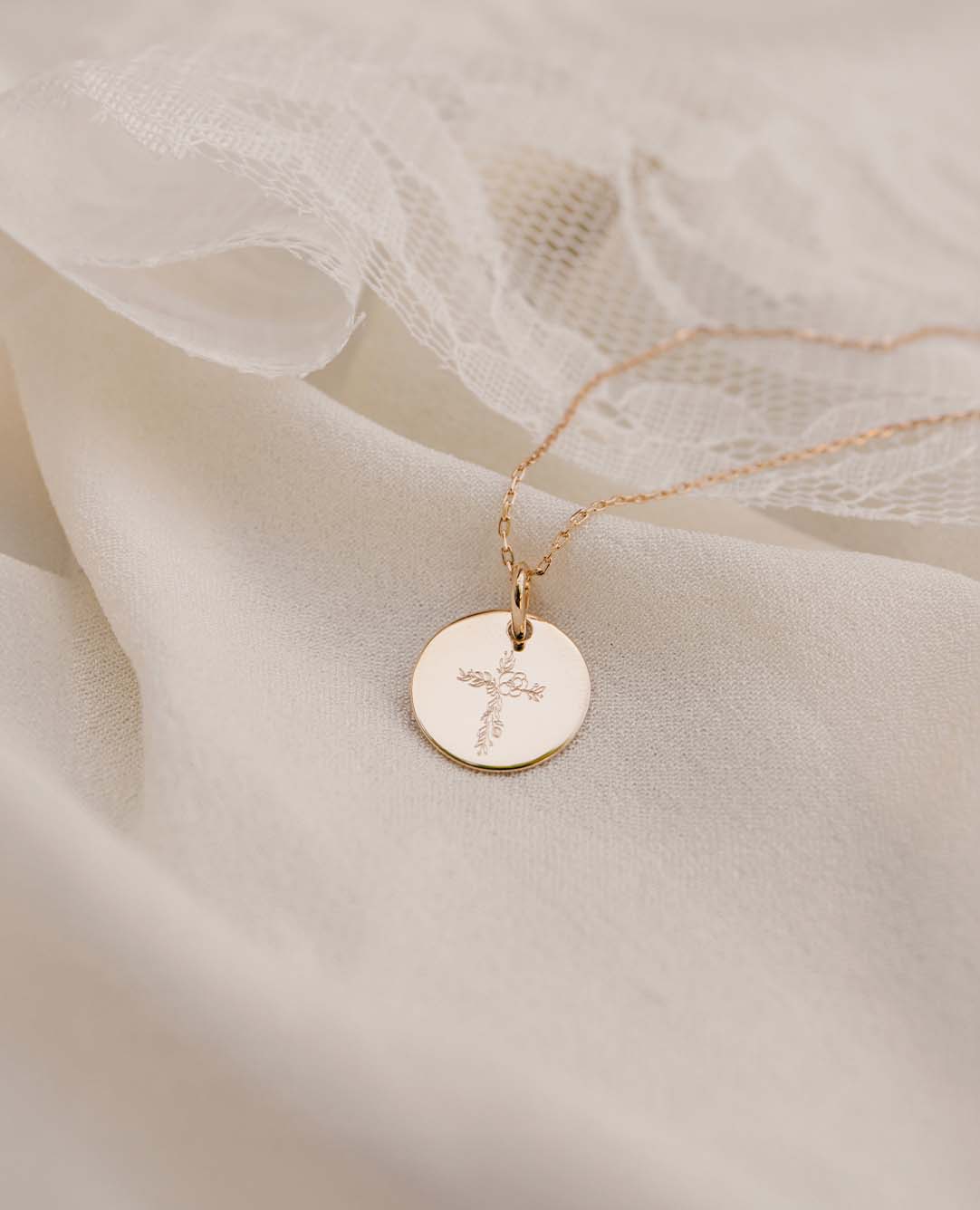 Taufmedaille „Blumenkreuz“