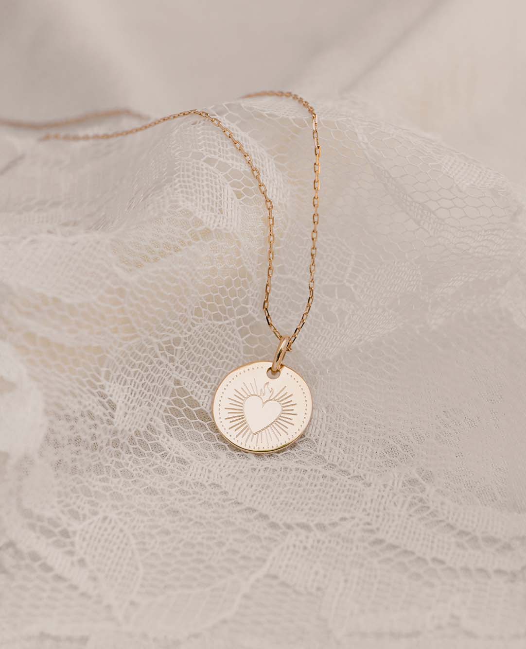 Taufmedaille <i>Flammendes Herz</i>