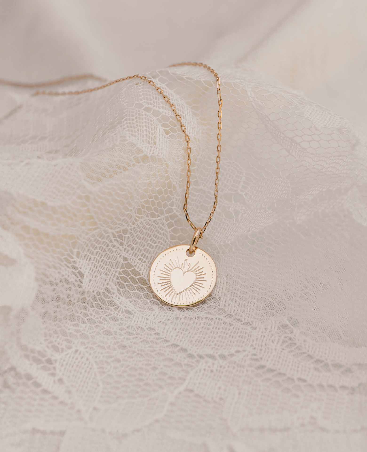 Taufmedaille <i>Flammendes Herz</i>