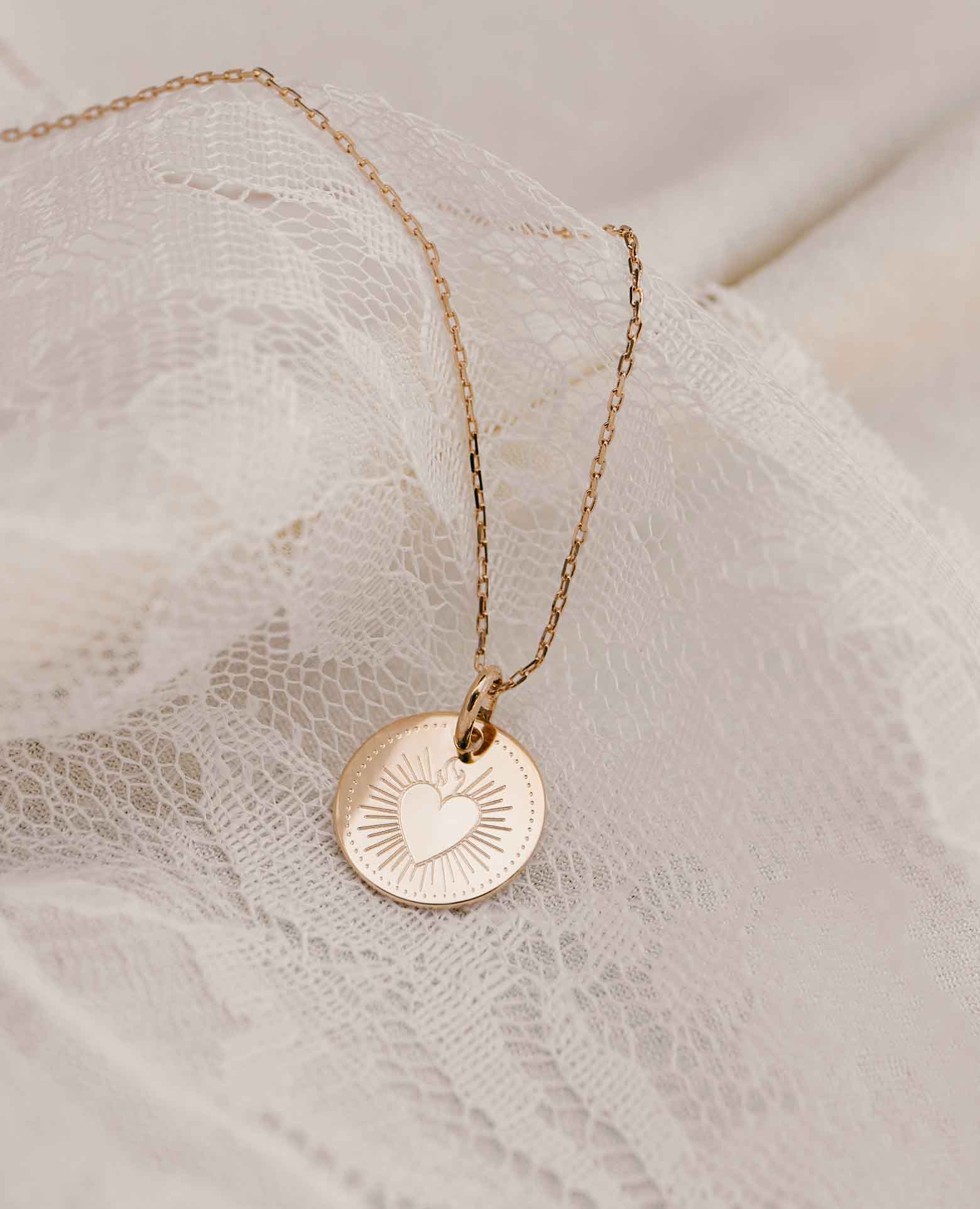 Taufmedaille <i>Flammendes Herz</i>