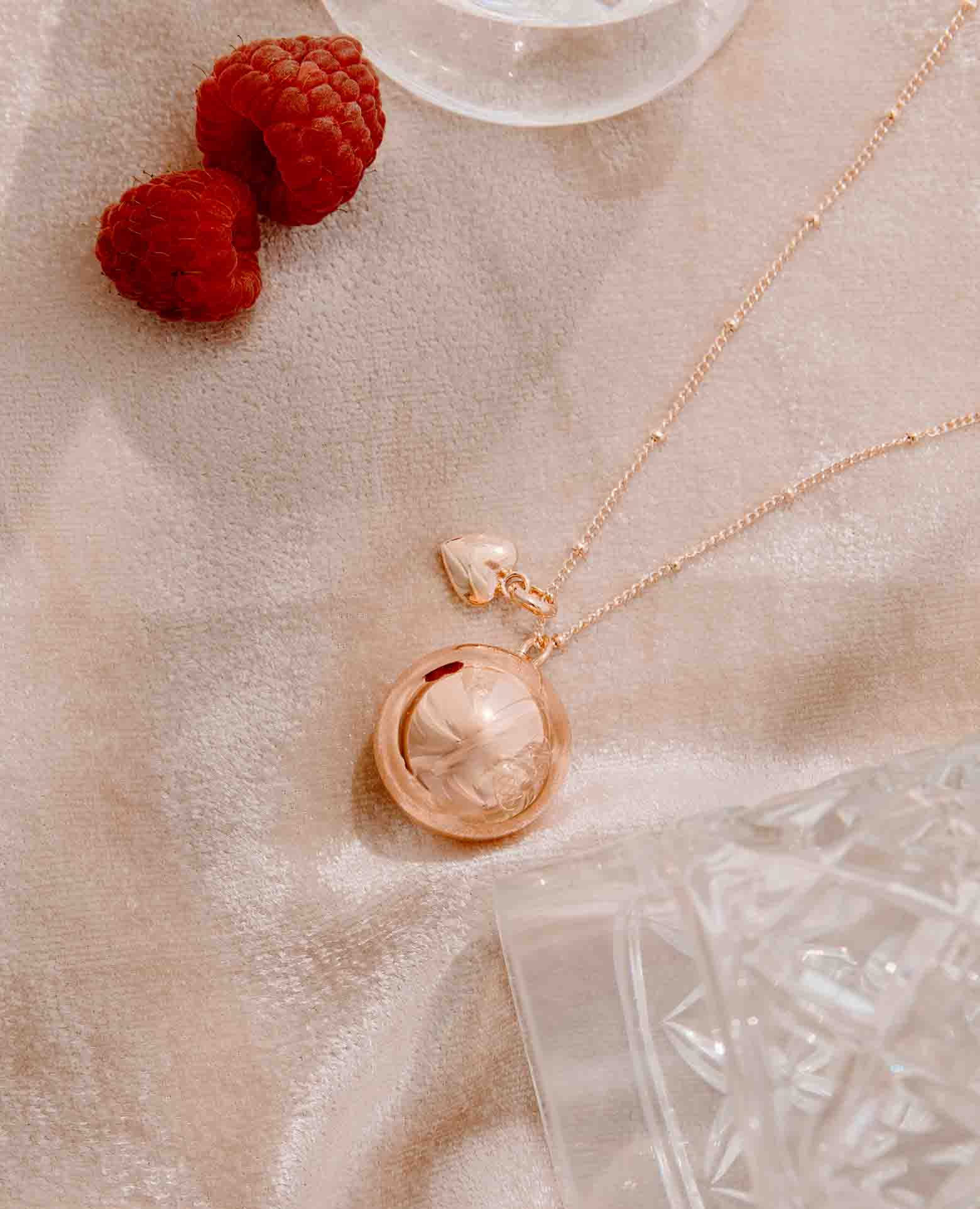 Klangkugel Schwangerschaft „Herz Mariens“ Roségold