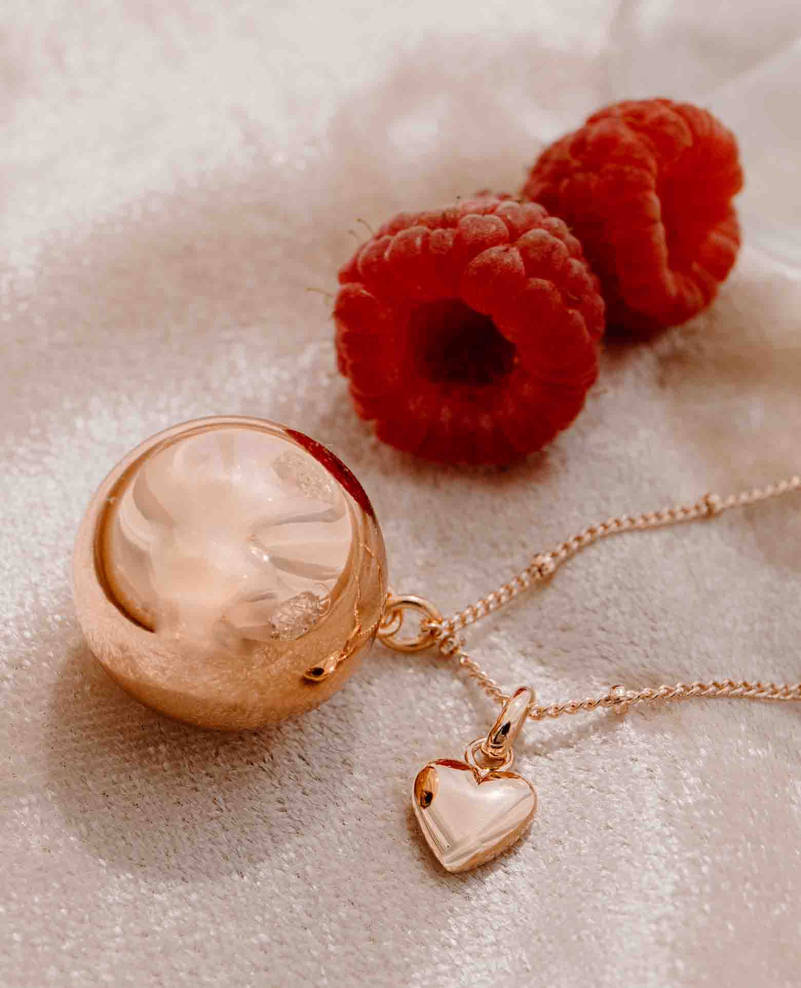 Klangkugel Schwangerschaft „Herz Mariens“ Roségold