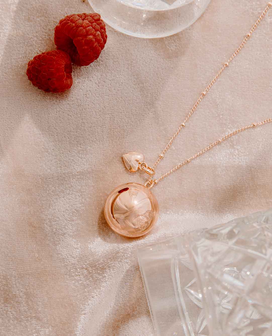 Klangkugel Schwangerschaft <i>Herz Mariens</i> Roségold