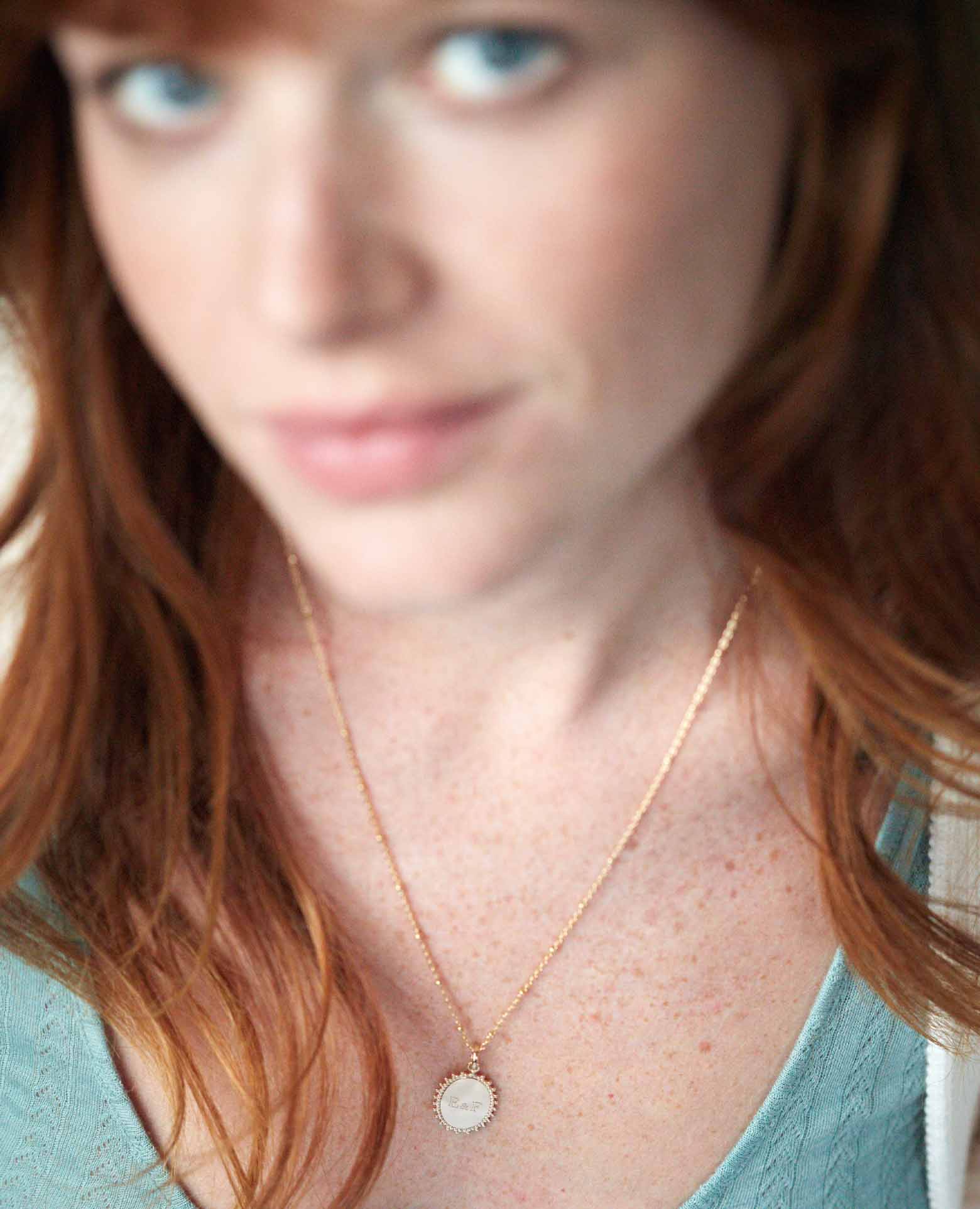 Personalisierte Medaille <i>Adèle</i> mit Initialen