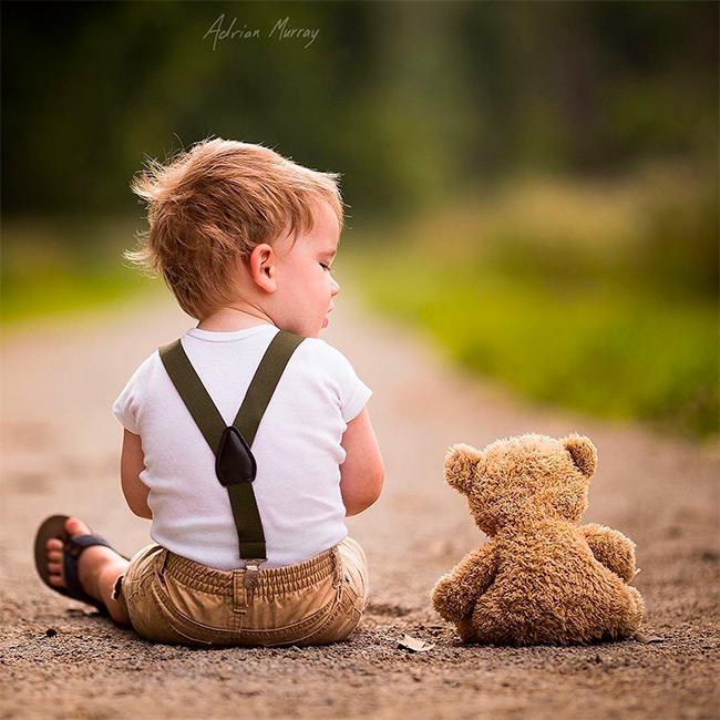 Fotoshooting mit Kind als Taufgeschenk
