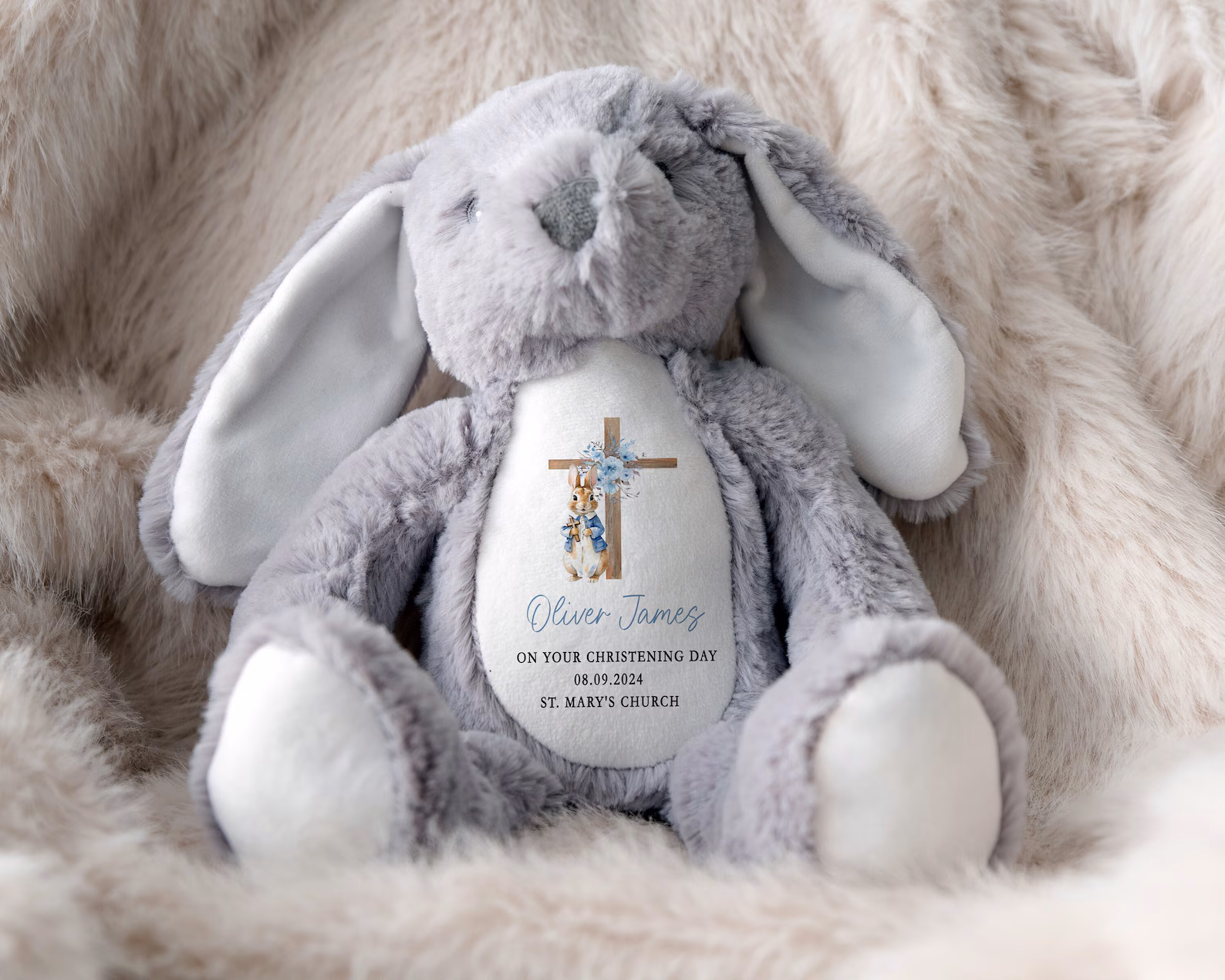 Personalisiertes Kuscheltier als Taufgeschenk