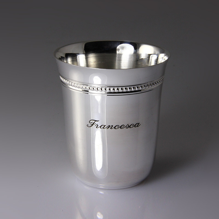 Taufbecher aus Silber mit Gravur
